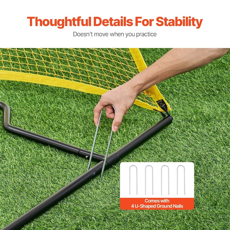 Iron Tube and Polyester Soccer Trainer Rebounder Net, Portable