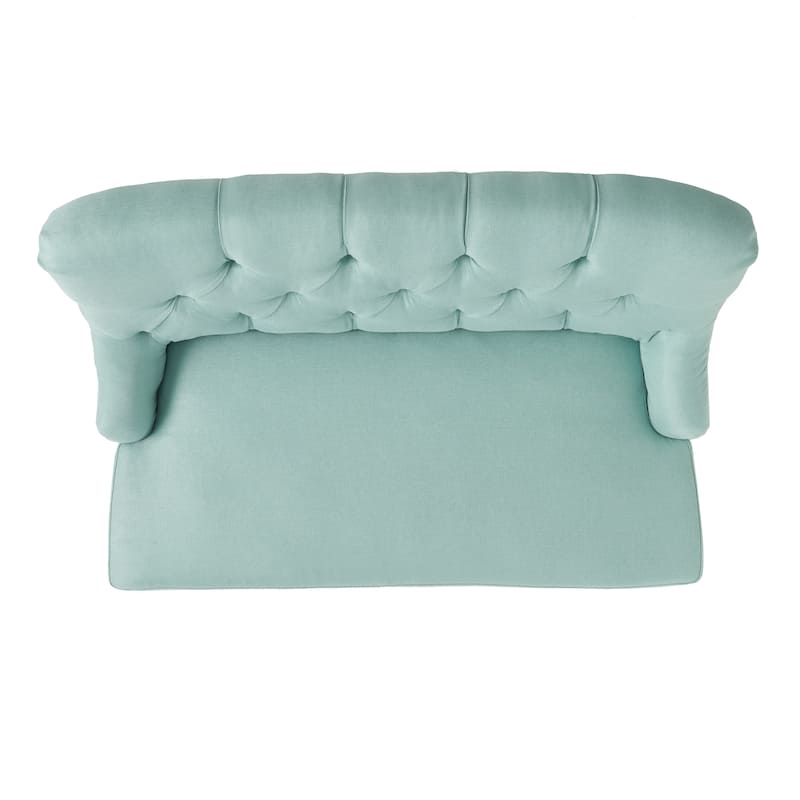 Nicole Polyester Blend Fabric Settee by Christopher Knight Home - 29.25"L x 43.75"W x 30.50"H