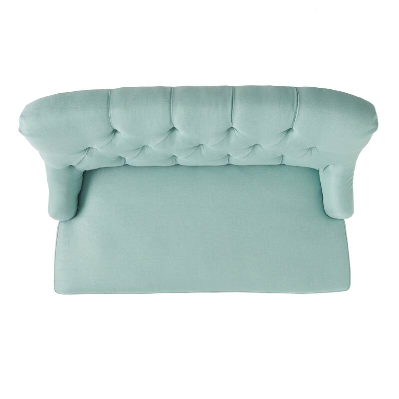 Nicole Polyester Blend Fabric Settee by Christopher Knight Home - 29.25"L x 43.75"W x 30.50"H