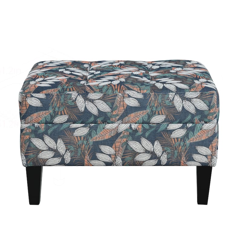 Versatile Ottoman with Cushioned Comfort and Stylish Birch Legs