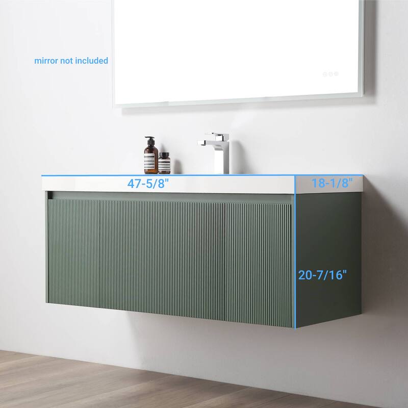 Floating Bathroom Vanity with Sink, Wall Mounted Vanity