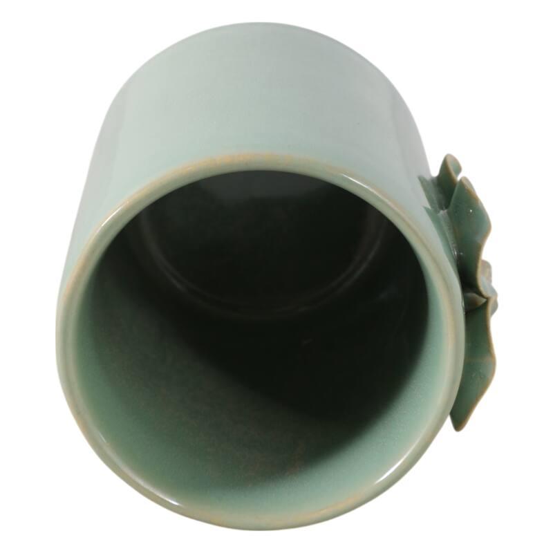 Ceramic Cute Pencil Cup Decorative Flower Office Desk Accessory