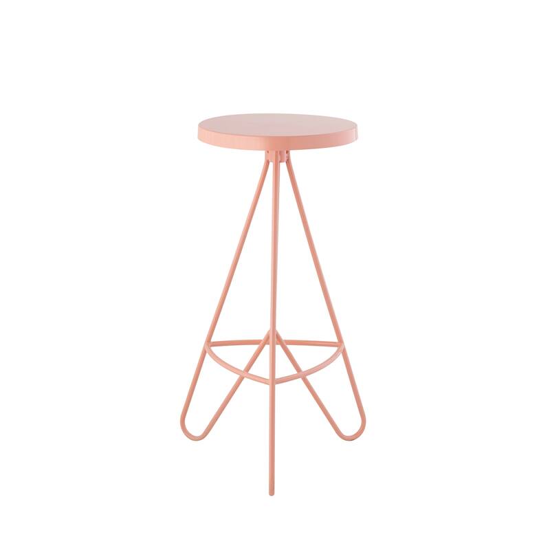 Chronos 30" Modern Industiral Iron Tripod Backless Bar Stool, by JONATHAN Y