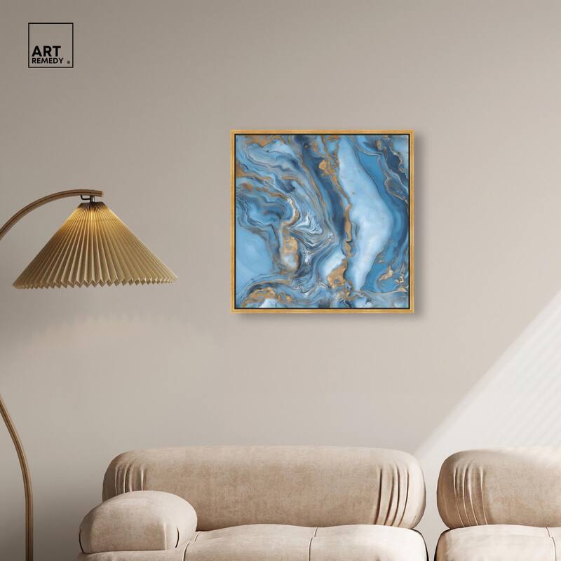 River Gold Canvas by Art Remedy