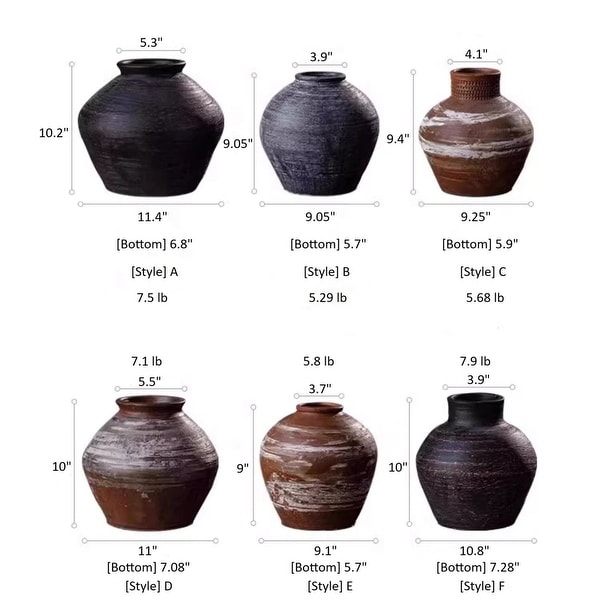 Vintage Wabi-Sabi Style Ceramic Jar - Bed Bath & Beyond - 43046957