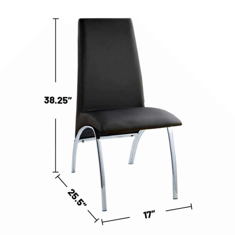Leatherette Upholstered Side Chairs, Set of 2
