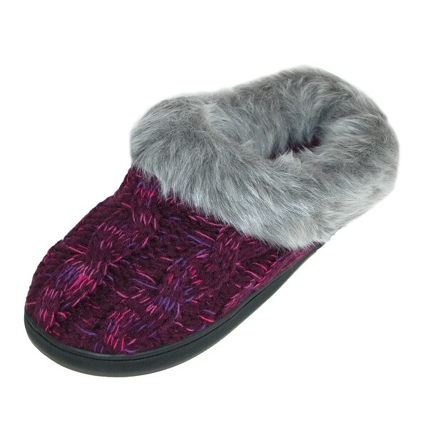 dearfoam cable knit slippers