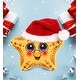 preview thumbnail 4 of 4, DolliBu Santa Starfish Stuffed Animal Plush Toy with Santa Hat Outfit - 6.3 inches