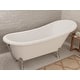 preview thumbnail 3 of 10, Diamante 67.3" White Acrylic Slipper Claw Foot Tub with Lion's Paw Feet