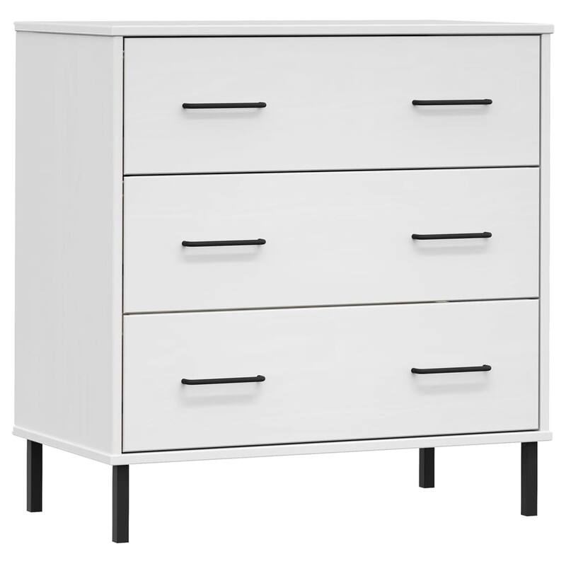 vidaXL Sideboard Chest of Drawers Storage Cabinet with Drawers Solid Wood OSLO - 30.3" x 15.7" x 31.3"