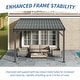 preview thumbnail 49 of 47, Domi Lean to Gazebo, Outdoor Hardtop Wall Mounted Gazebo with Sloping Galvanized Steel Roof