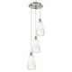 preview thumbnail 21 of 48, Innovations Lighting Endless Possibilities Ballston - Brookhaven Almond - 3 Light 13" Cord Hung Multi Pendant Brushed Satin Nickel/Opal