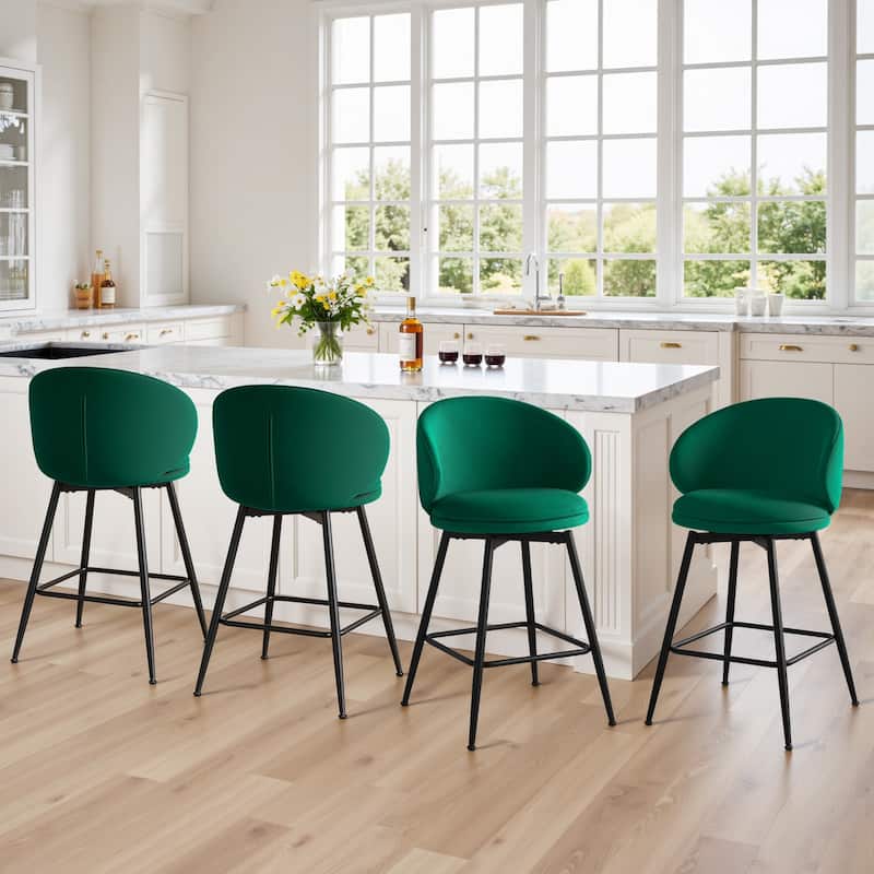 26"/ 30" Upholstered Swivel Bar Stools Counter Height Barstool