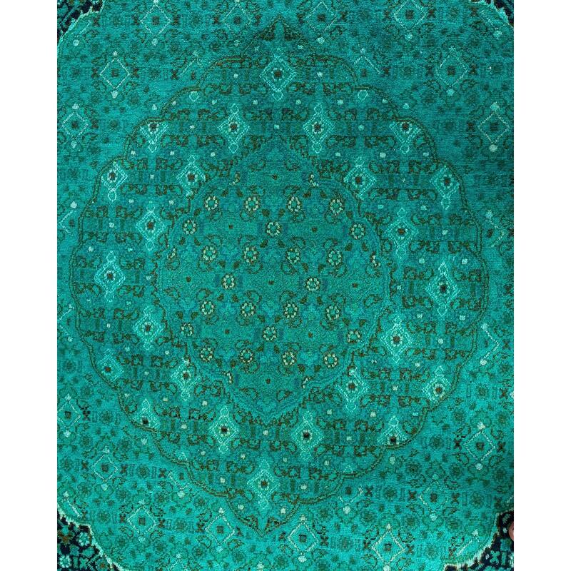 Fine Vibrance One-of-a-Kind Hand-Knotted Area Rug - Blue, 8' 2" x 10' 5" - 8' 2" x 10' 5"