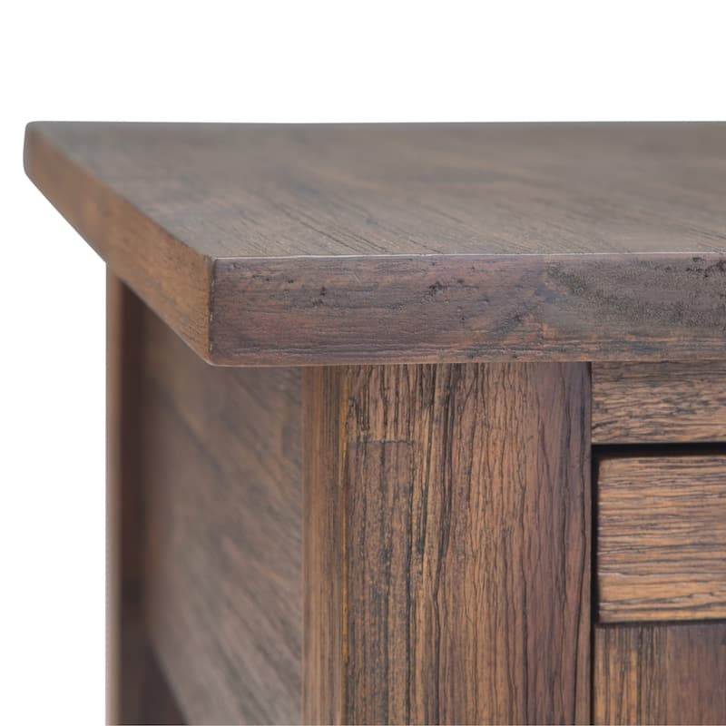 WYNDENHALL Garret SOLID ACACIA WOOD 14 inch Wide Rectangle Rustic Narrow Side Table - 14" W x 24" D x 20" H