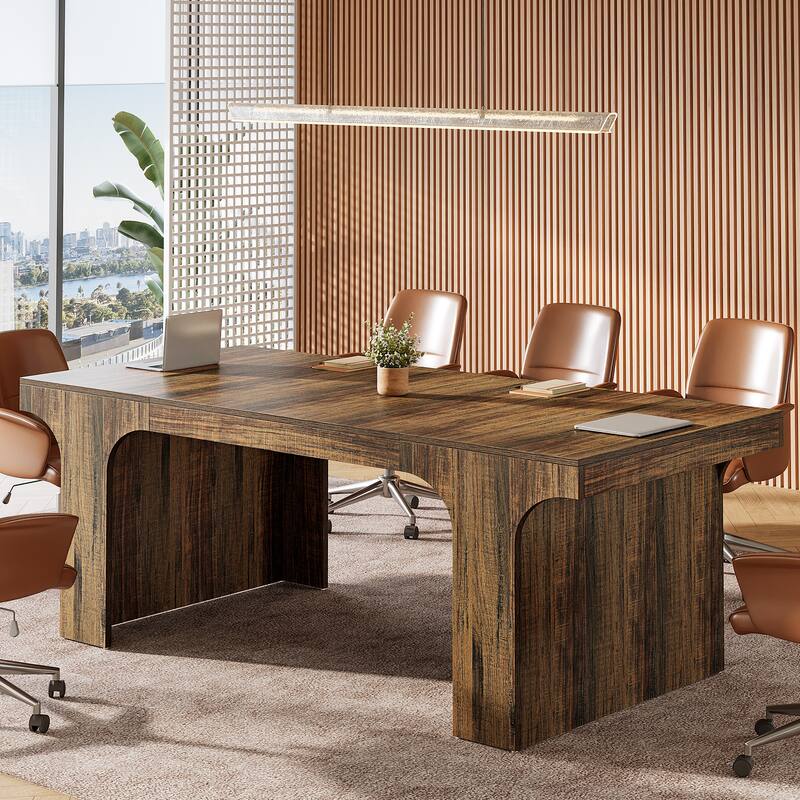 Large Executive Conference Table, Office Meeting Table, Boardroom Computer Writing Desk Workstation Accent Table