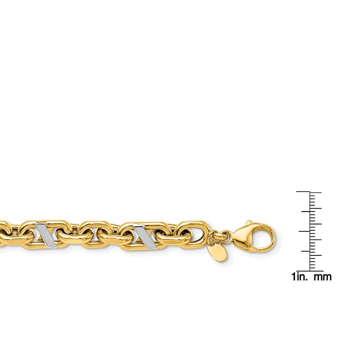 Jewels By Lux 14ky Oval ID Anchor Bracelet Jewels By Lux 14ky Oval ID Anchor Bracelet