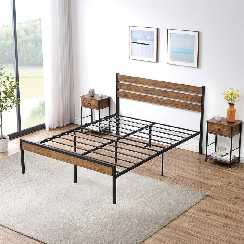 Metal Platform Support with Under Bed Storage