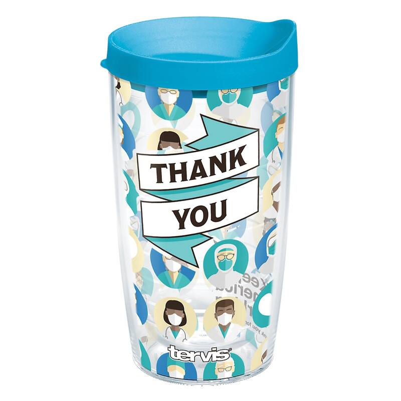 Tervis Healthcare Salute Made in USA Double Walled Insulated Travel Tumbler, Classic - 16oz - 16oz