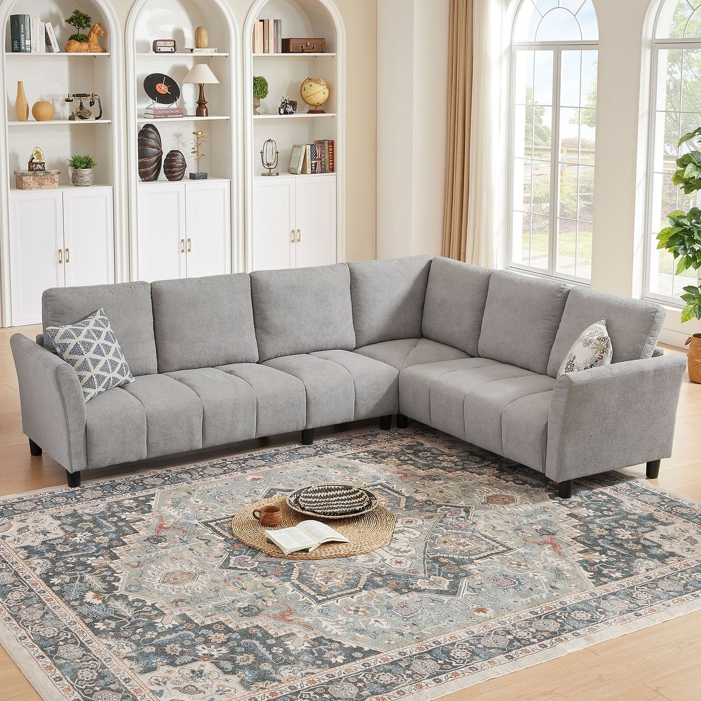 "102.56" Wide Reversible Sectional Sofa with Corner Lounge Seat