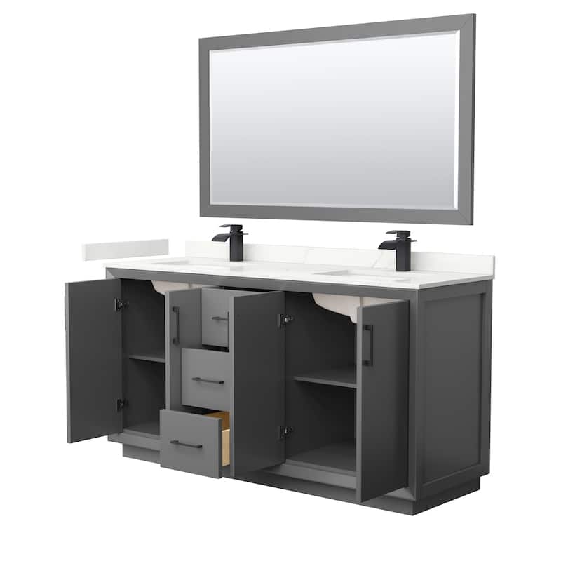 Wyndham Collection WCF414166D-QTZ-UNSM58 Strada 66" Free Standing