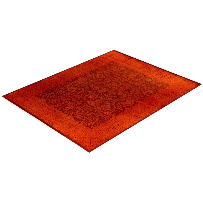 Contemporary Overdyed Wool Hand Knotted Area Rug - 8' 2" x 10' 5"