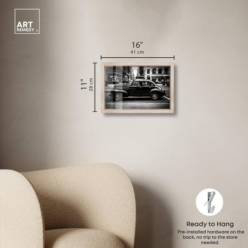 Vintage Car in New York Shadowbox by Art Remedy