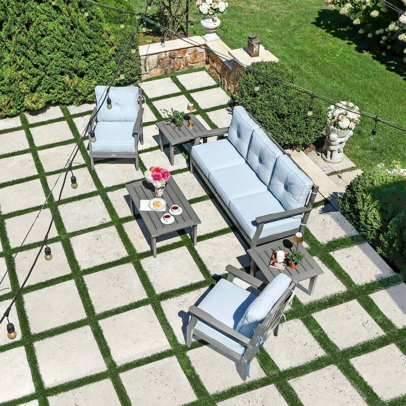 HIGHWOOD Lehigh 6-Piece Couch and Chair Deep Seating Set