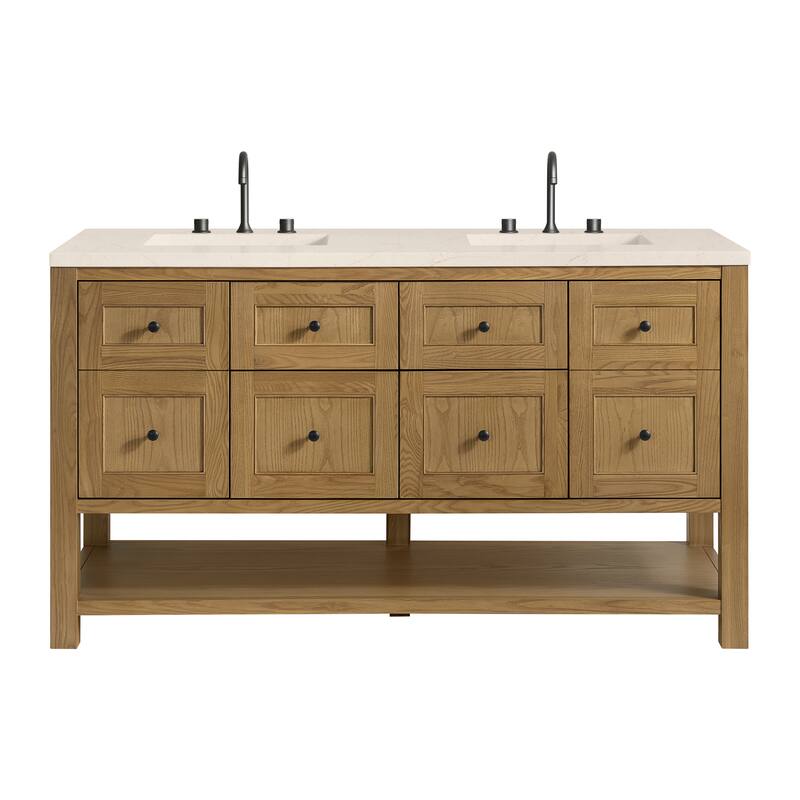 Breckenridge 60" Double Vanity, Light Natural Oak - 60D