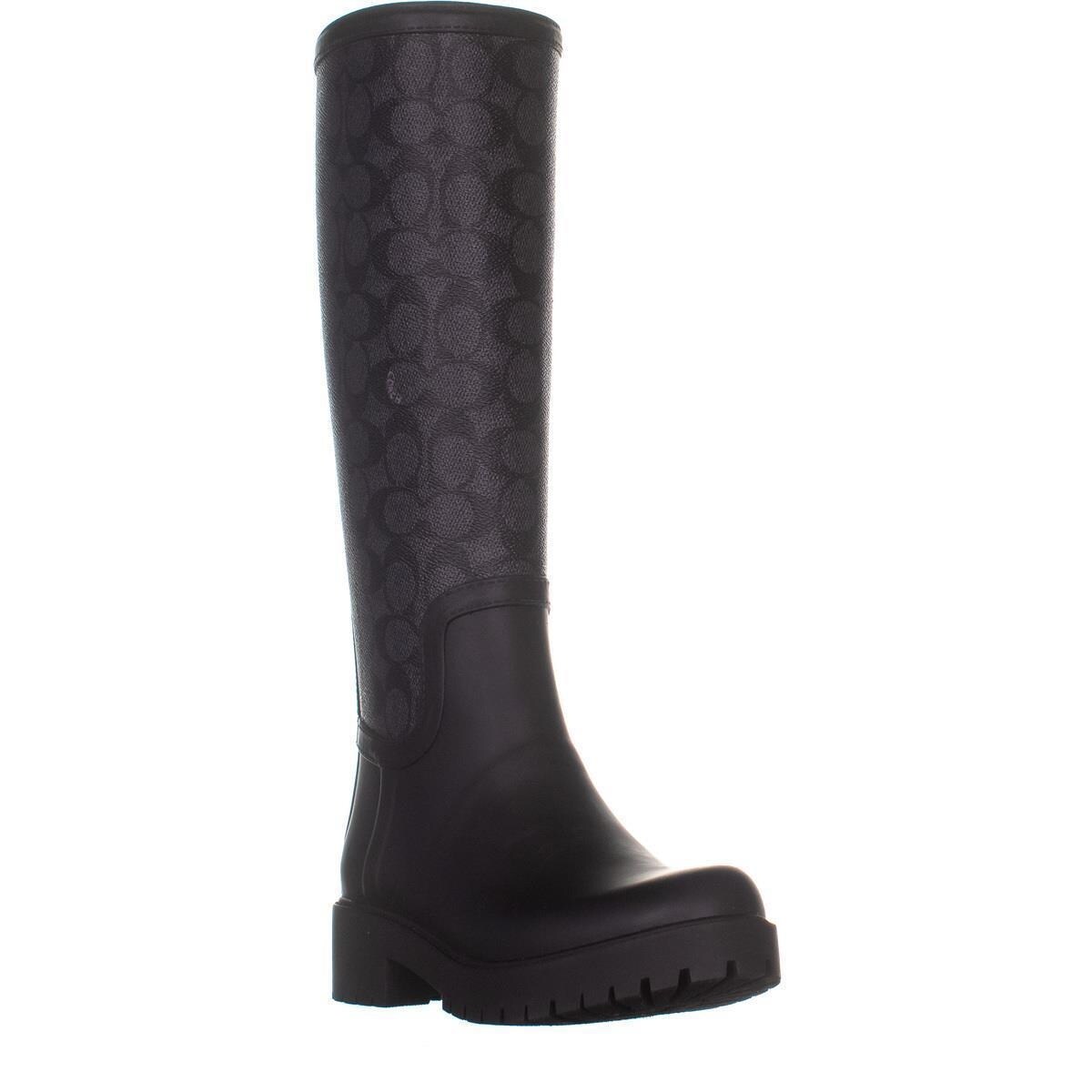 coach signature rain boots