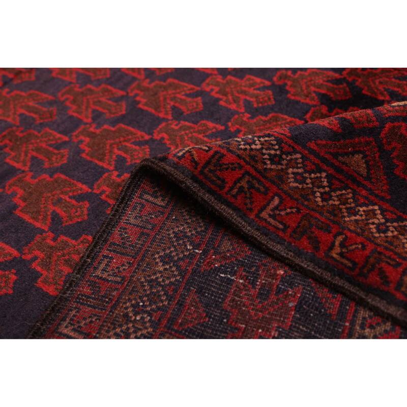 ECARPETGALLERY Hand-knotted Teimani Red Wool Rug - 3'2 x 5'5