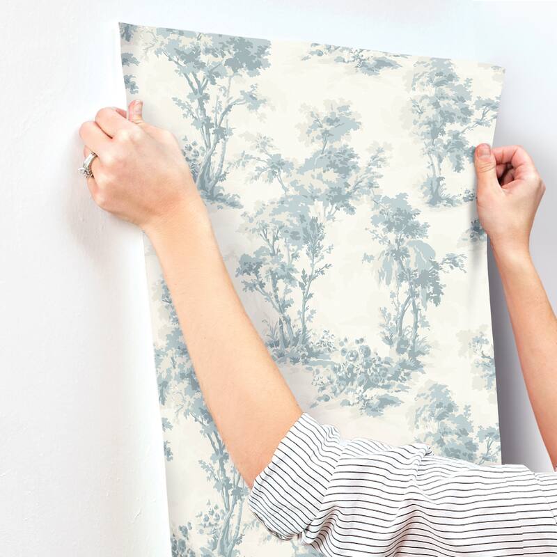 Chris Loves Julia x A-Street Prints Sainsbury Light Blue Forest Wallpaper