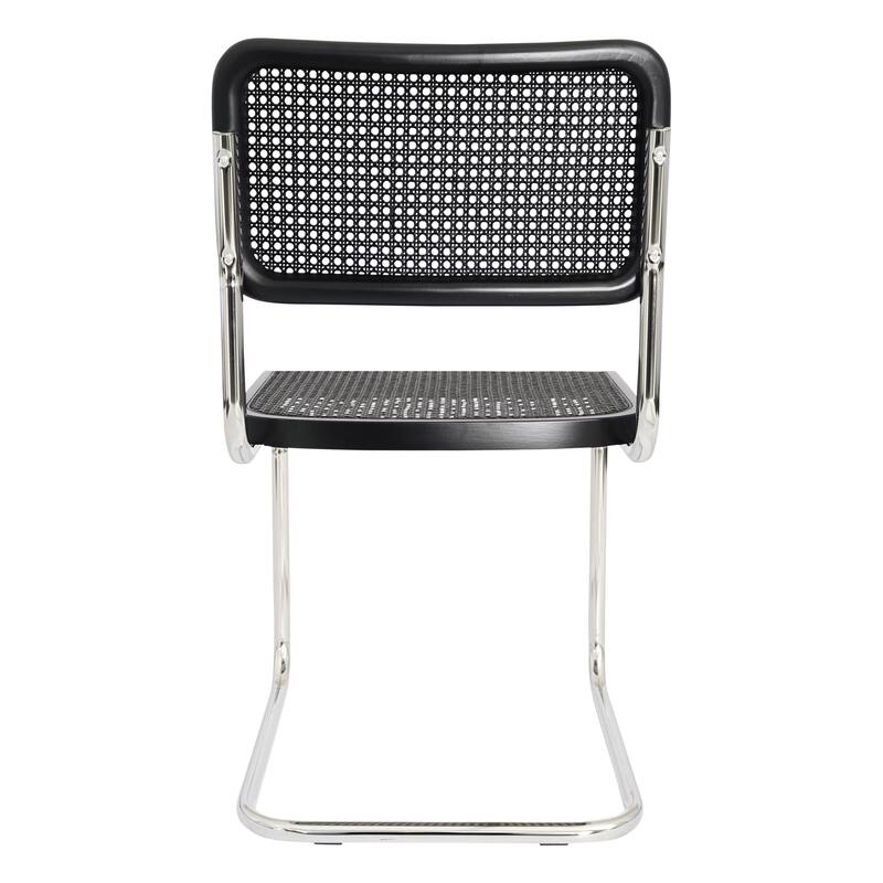 Breuer Chair Company Marcel Breuer Cesca Cane Cantilever Side Chair w/ Chrome Steel Frame (Various Wood & Cane Colors)
