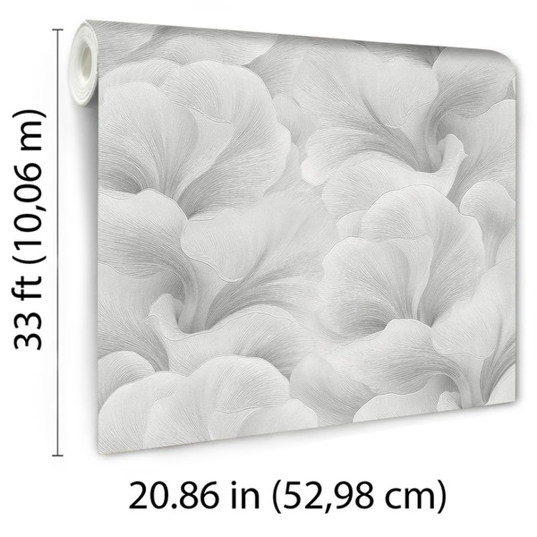 dimension image slide 6 of 9, Veer Decor Floral Glow Wallpaper