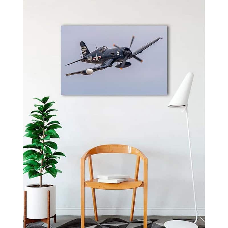 F-44 Military Airplane in Flight by Wayne Collamore Art Poster - Print On Demand - 24 x 36 Inch