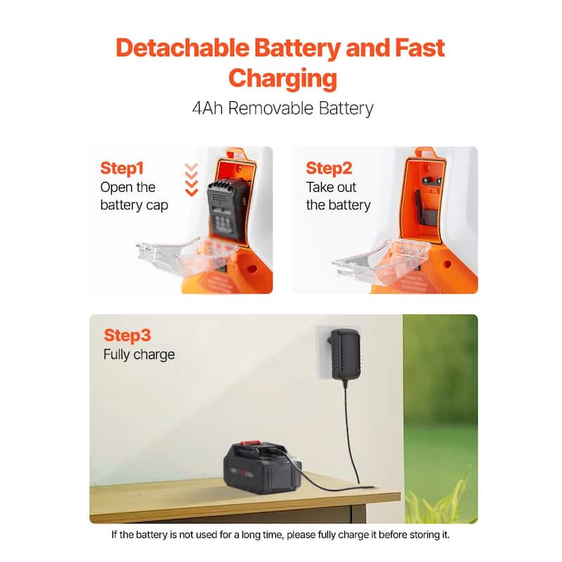 White and Orange 16L Battery-Powered Backpack Sprayer with Adjustable 0-90 PSI and Ergonomic Design