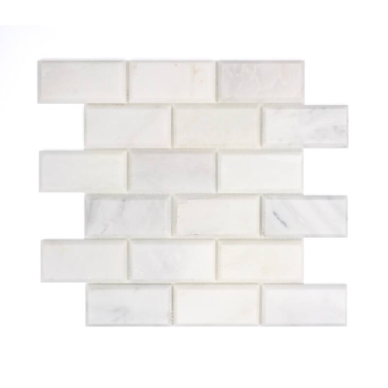Emser Tile Marble - 12" x 12" Rectangle Brick Mosaic Wall Tile -