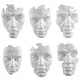preview thumbnail 1 of 4, Uttermost Self-Portrait White Mask Wall Decor, Set Of 6