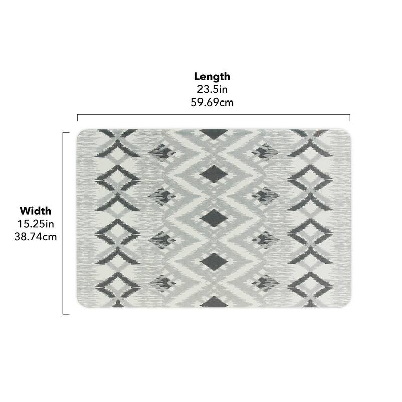 FloorPops Dierdre Grey Stone Quick Drying Mat