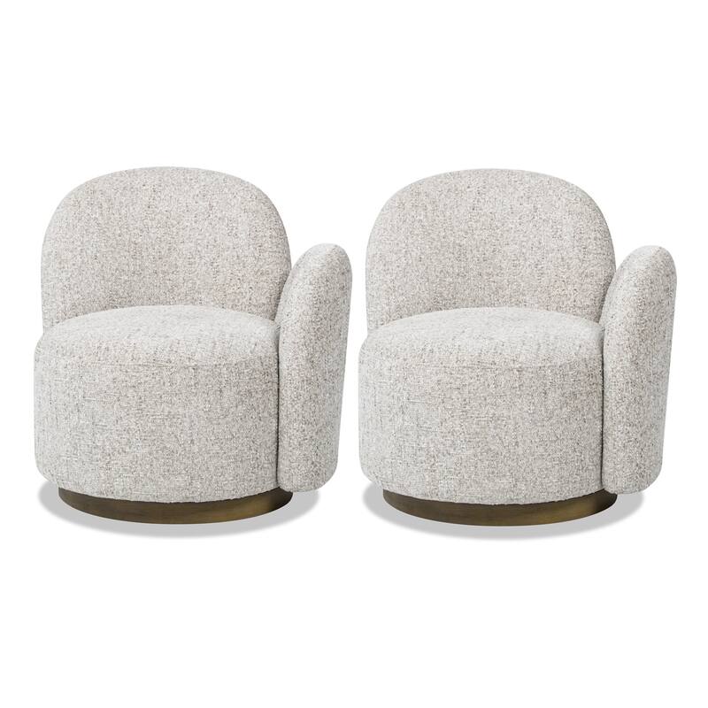 Duo 31.5" Single Curved Arm Swivel Accent Chair