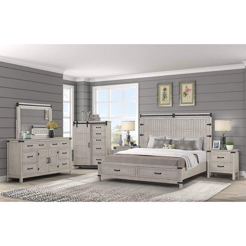Bridgevine Home Alexandria Storage Bed, Mountain Mist Finish