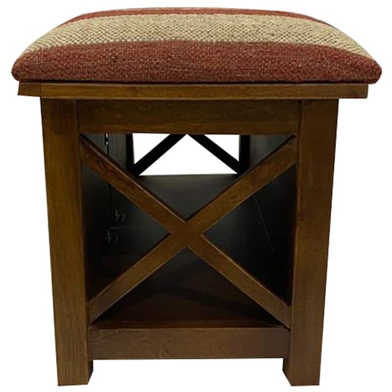 HERAT ORIENTAL Handmade Kilim Upholstered Storage Bench