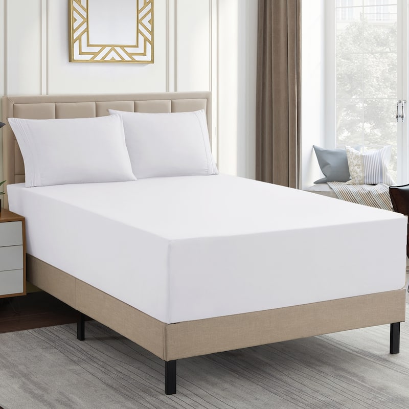 Sweet Home Collection Extra Deep 21 Inch Pocket Sheet Set - White - Twin