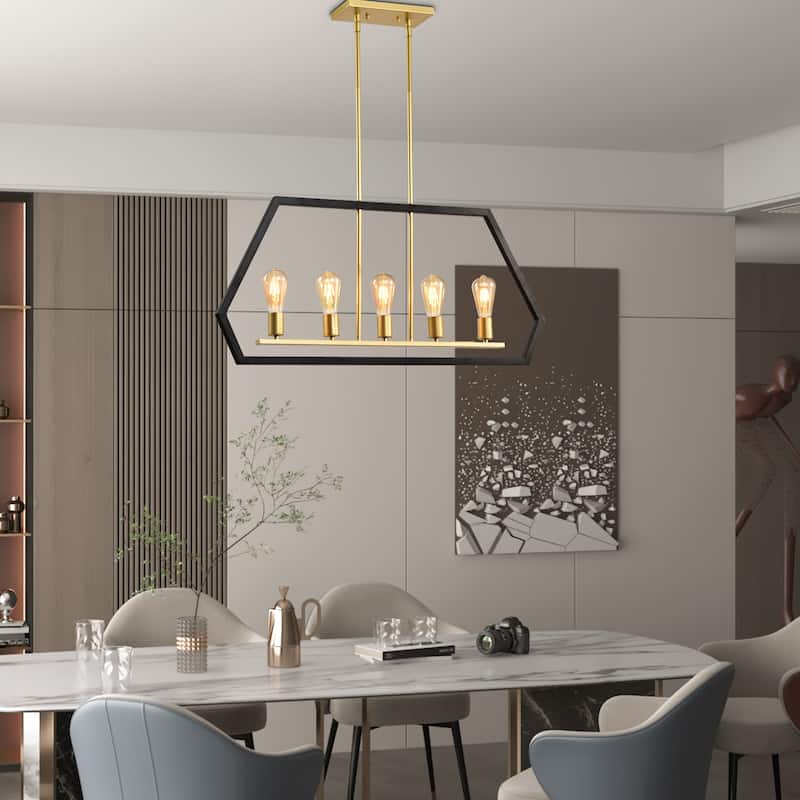 Maxax 5 - Light Kitchen Island Linear Pendant