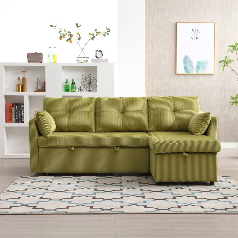 L Shaped Modular Sectional Sofa w/ Reversible Chaise and Storage Seat