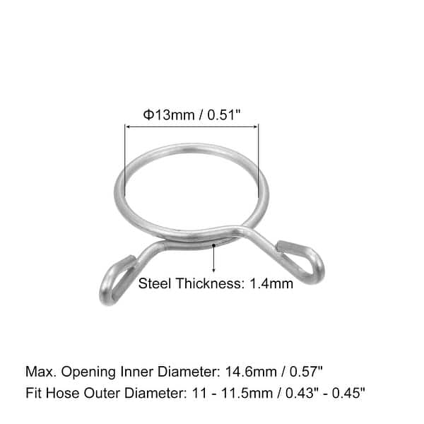 Fuel Line Hose Clips, 304 Stainless Steel Tubing Spring Clamps for Motorcycle Bed Bath