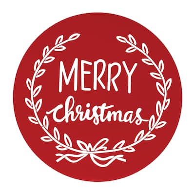 Cut Metal Merry Christmas Plaque 20"D