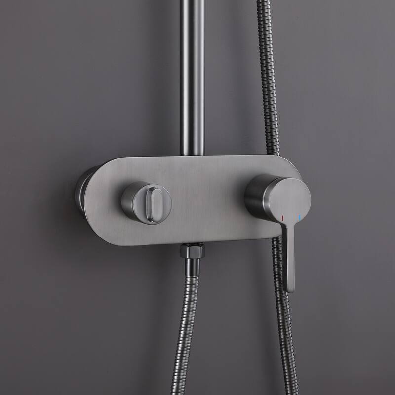 10" Rain Shower Head 2-Function Shower System with Tub Spout, Wall Mounted Shower Faucet Set with Tub Spout