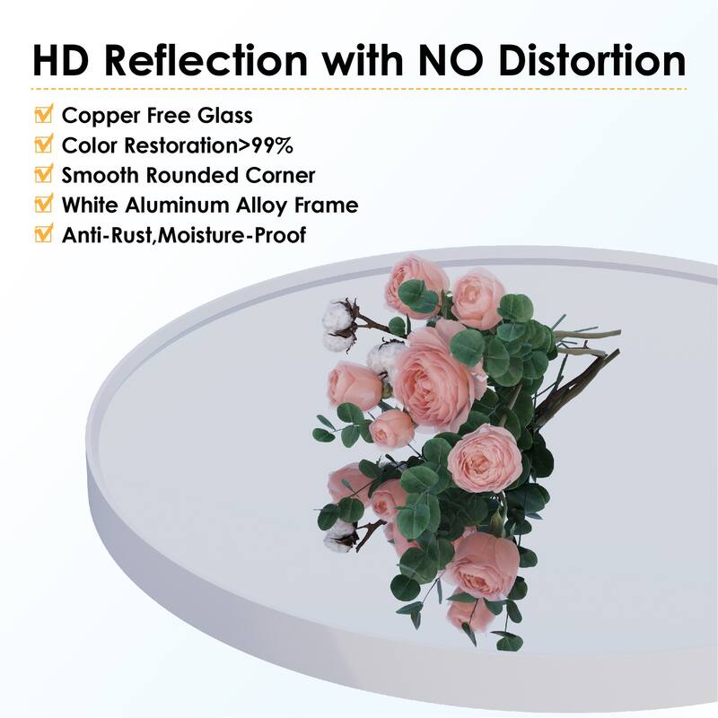 Modern Bathroom Wall Mounted Anodized Aluminum Framed Wall Vanity Mirror