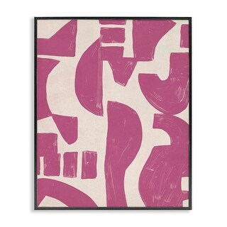 Stupell Purple Asymmetrical Shapes Framed Giclee Art Design By June ...
